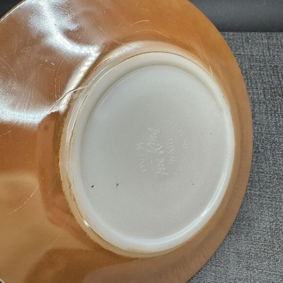 Fire King Peach Lustre Laurel Lot 4 Saucer Plates Anchor Hocking USA Vtg 1950s - Picture 11 of 12
